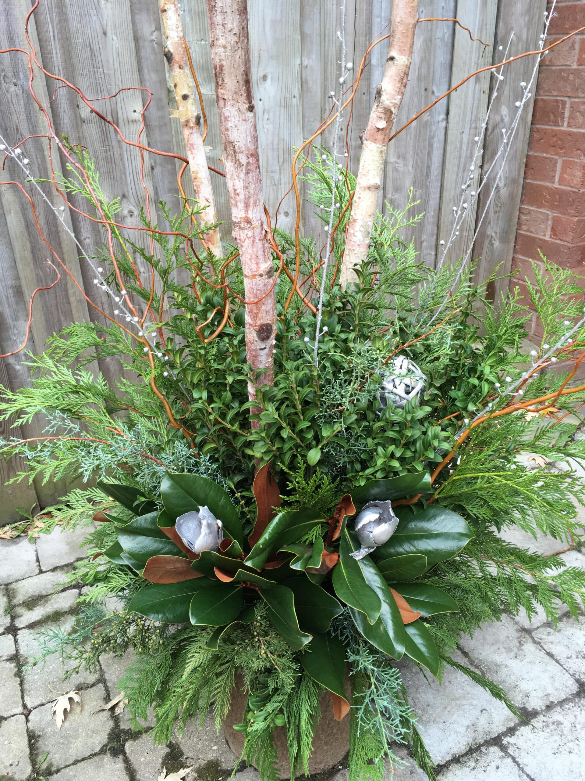 Finished Holiday Planter